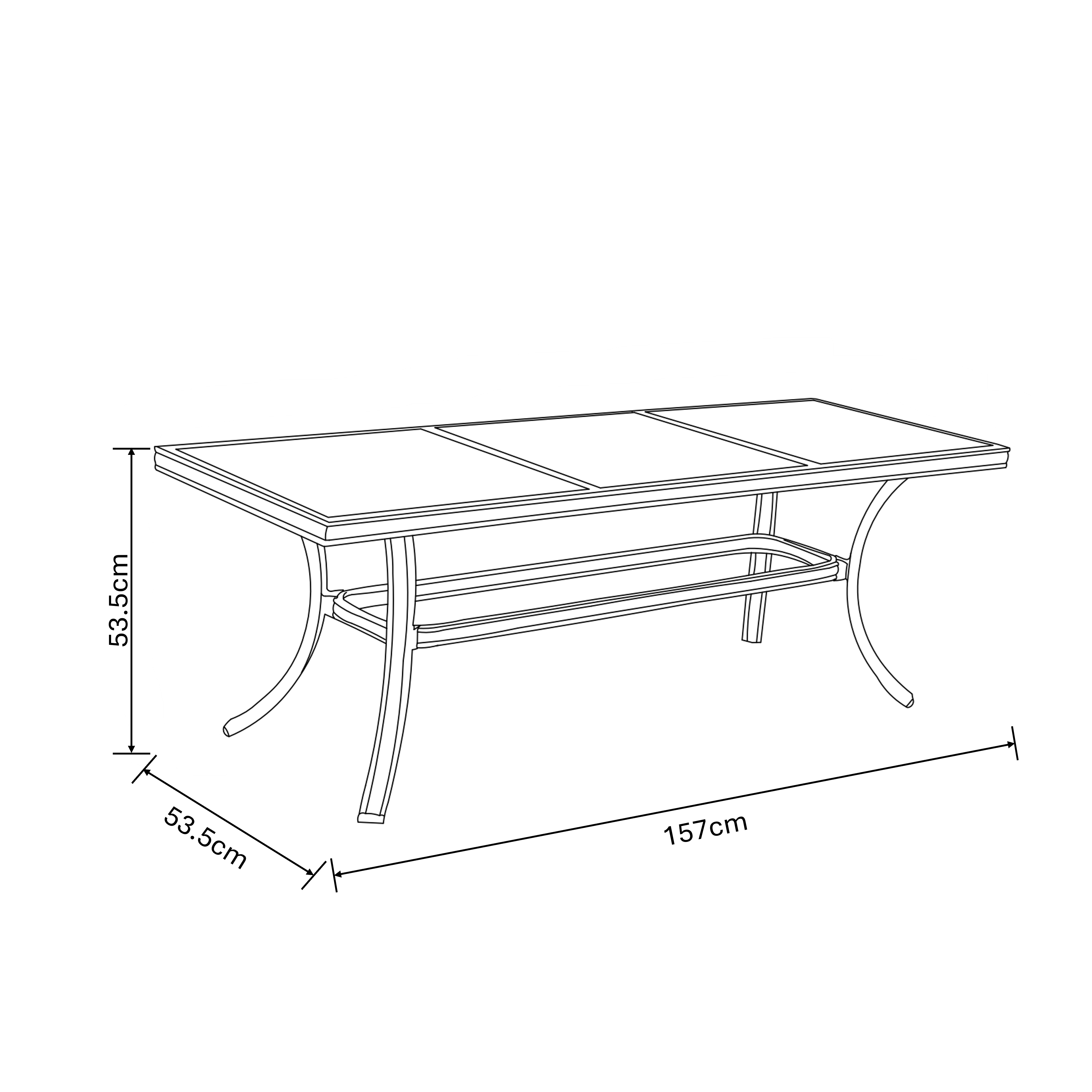 Buxton 3 Seat Lounge Set dimensions