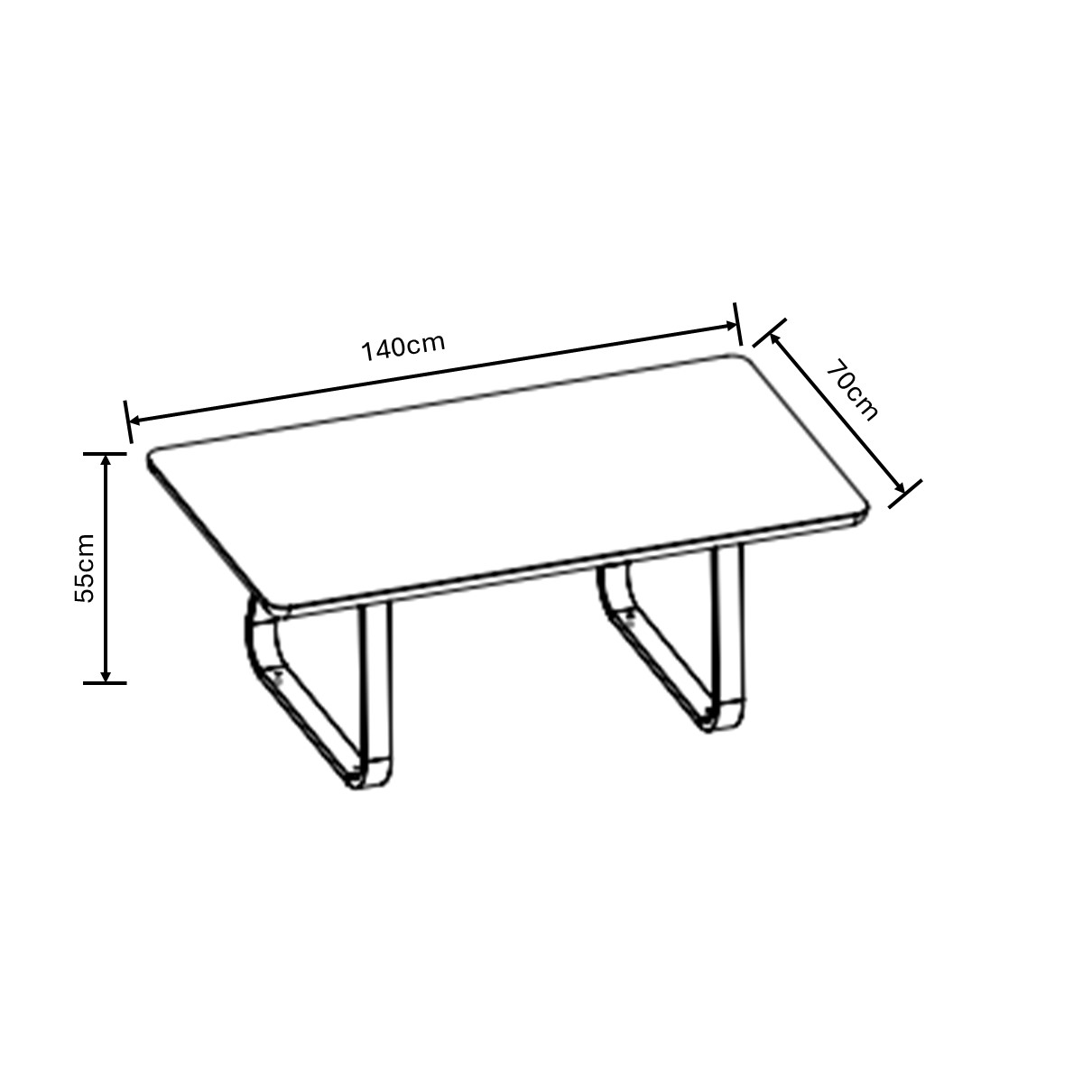 Orka 2 Seat Lounge Set dimensions