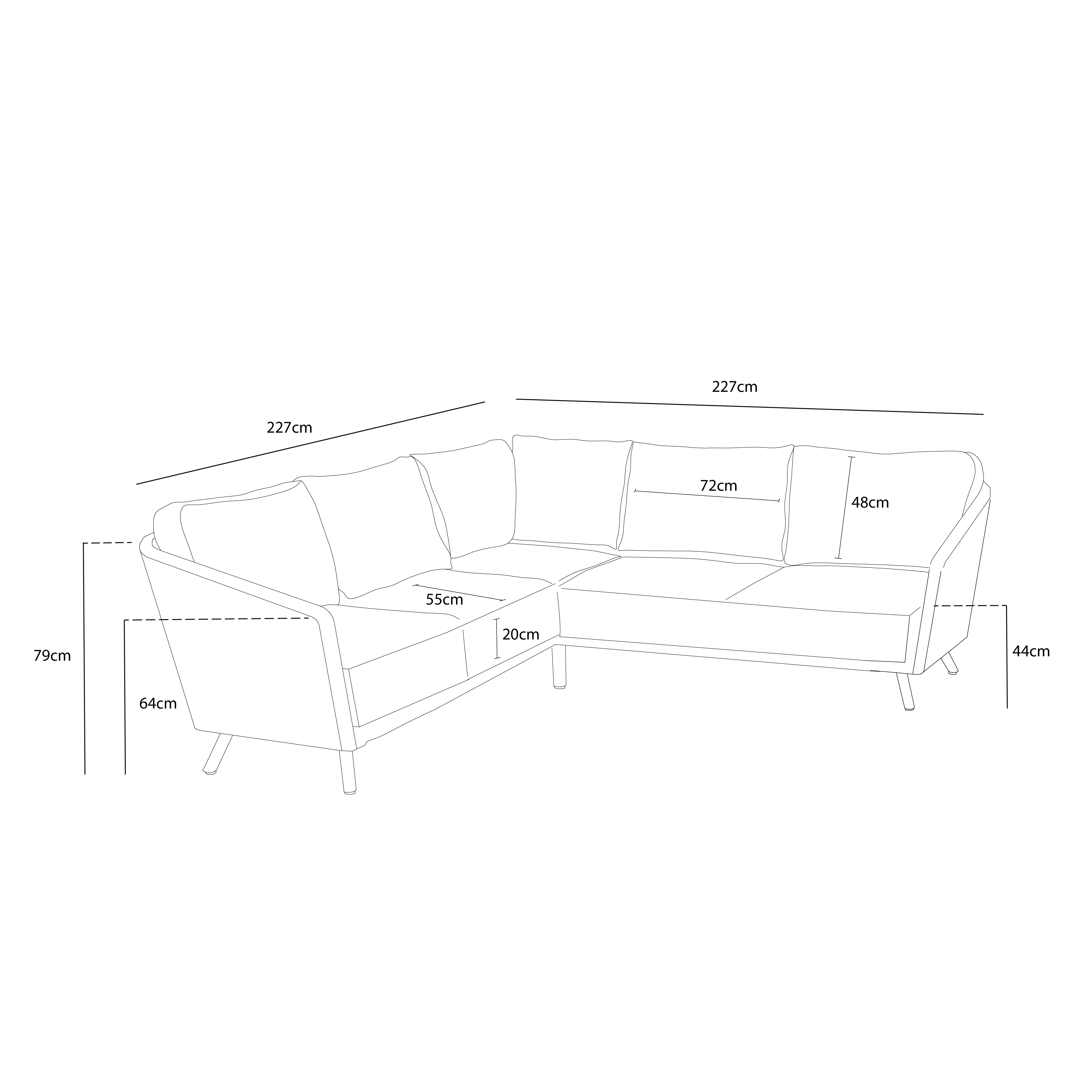 Eden Square Casual Dining Set dimensions