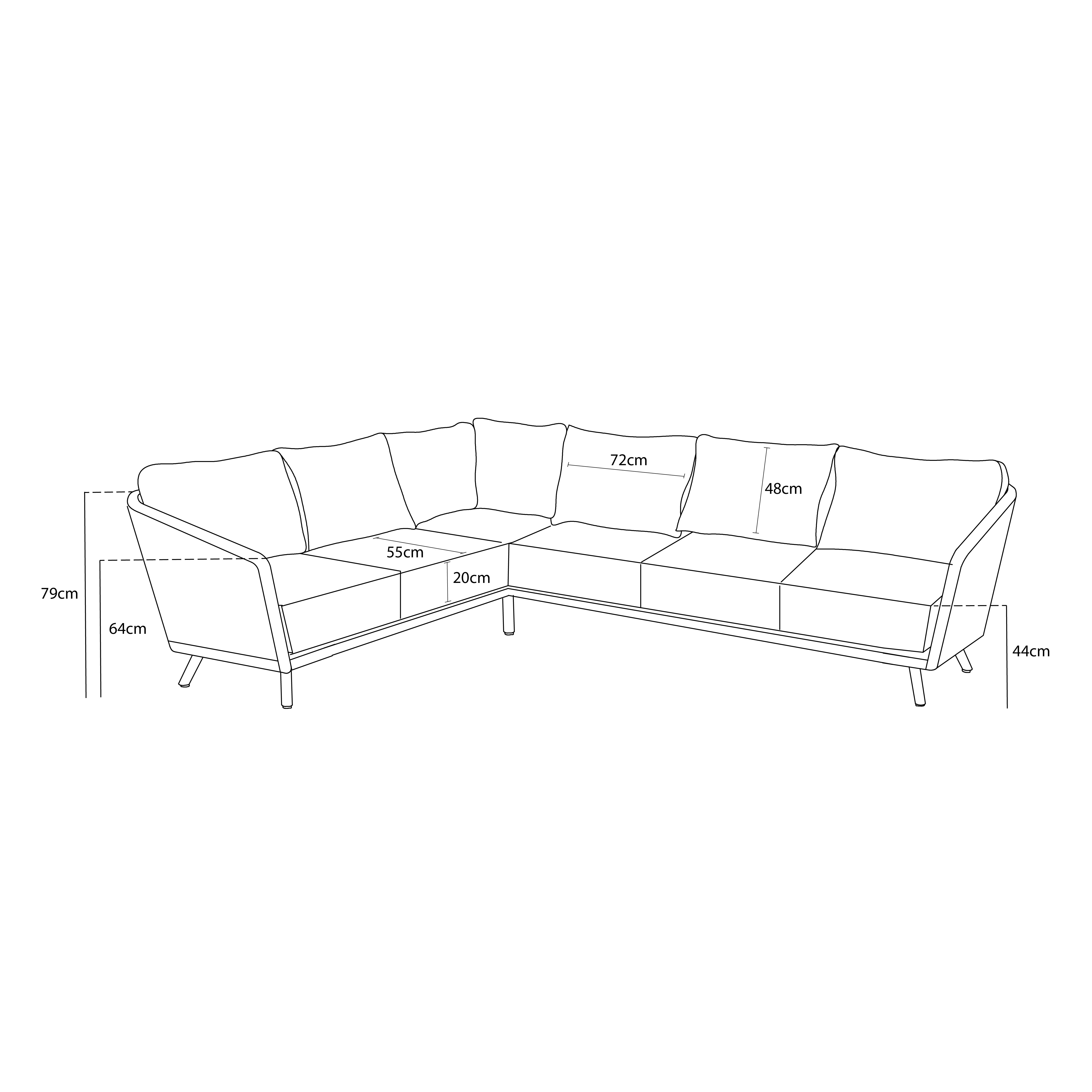 Eden Rectangular Casual Dining Set dimensions