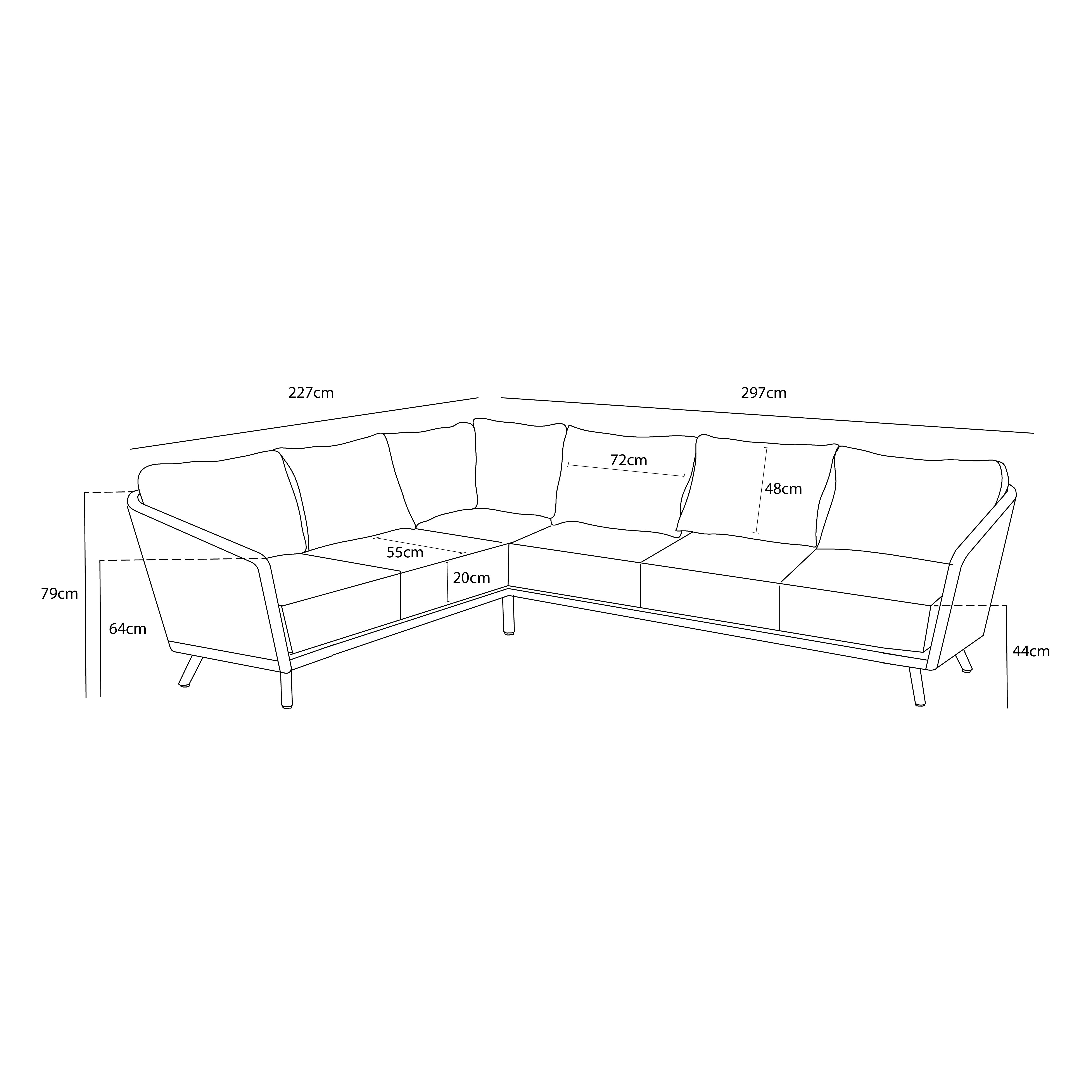 Eden Rectangular Casual Dining Set dimensions
