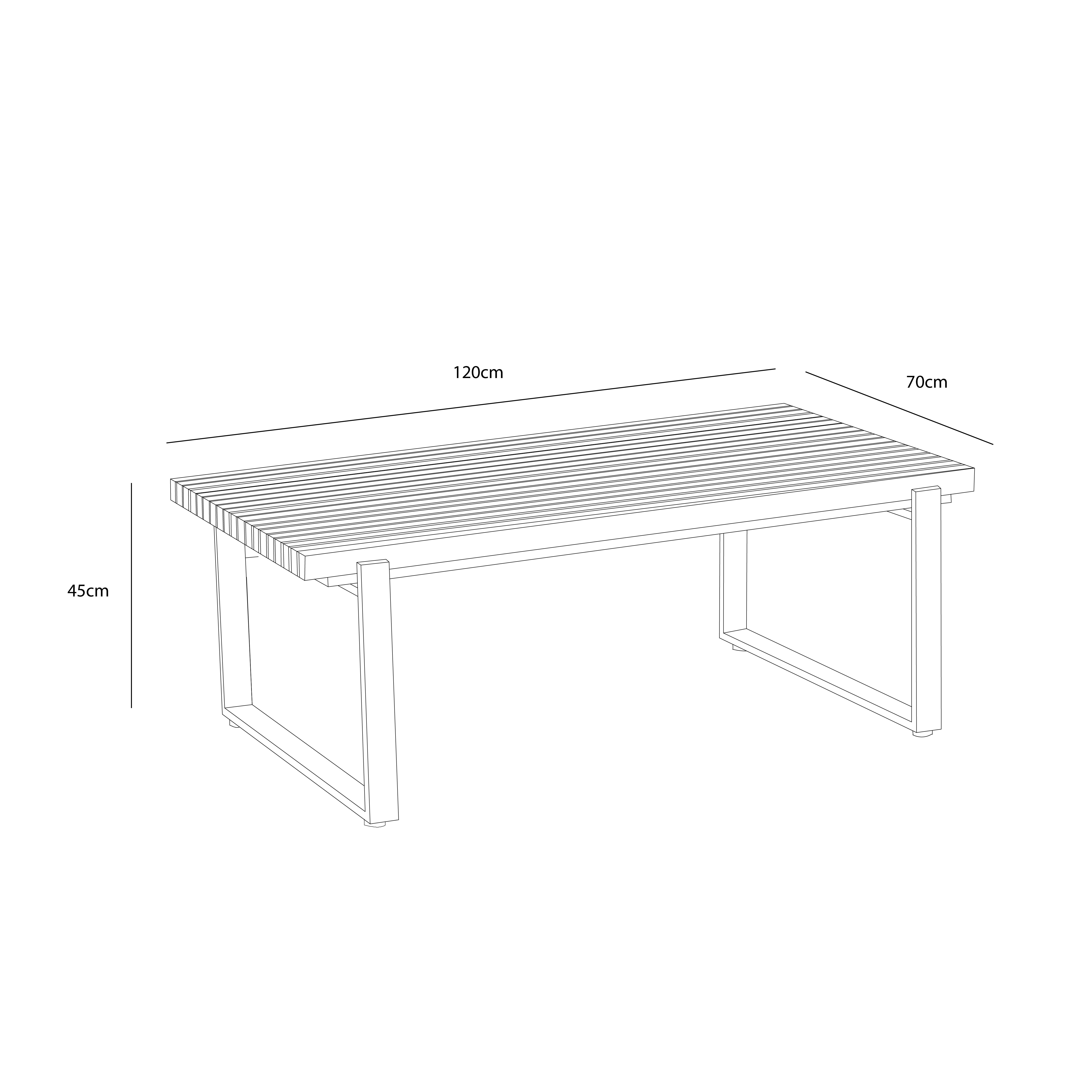 Eden 2 Seat Lounge Set dimensions