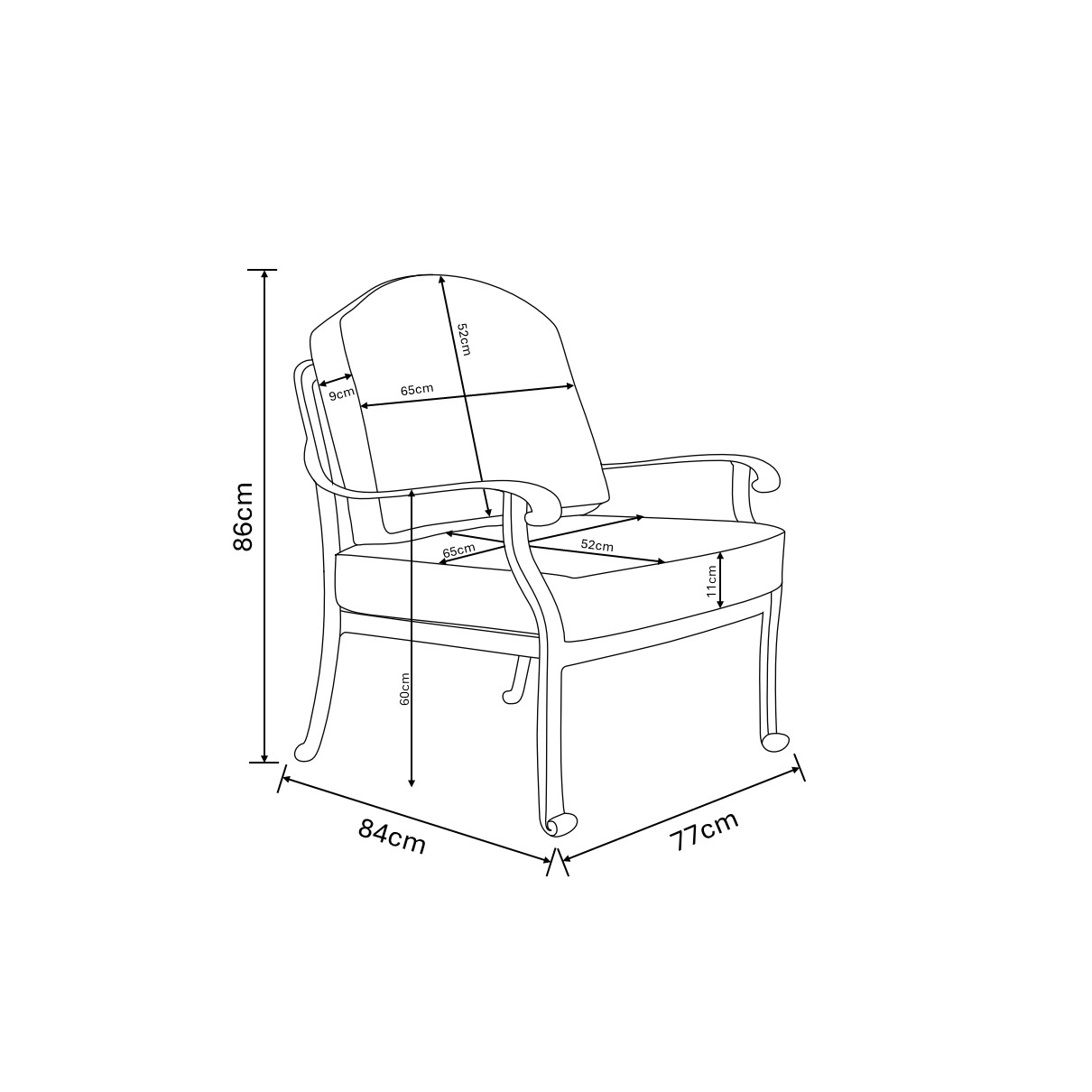 Amalfi Companion Set dimensions