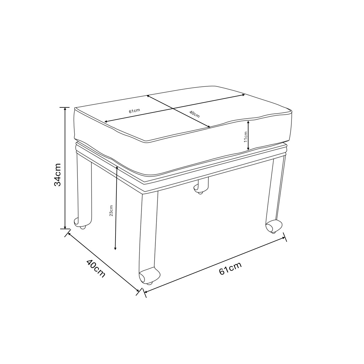 Amalfi Companion Set dimensions