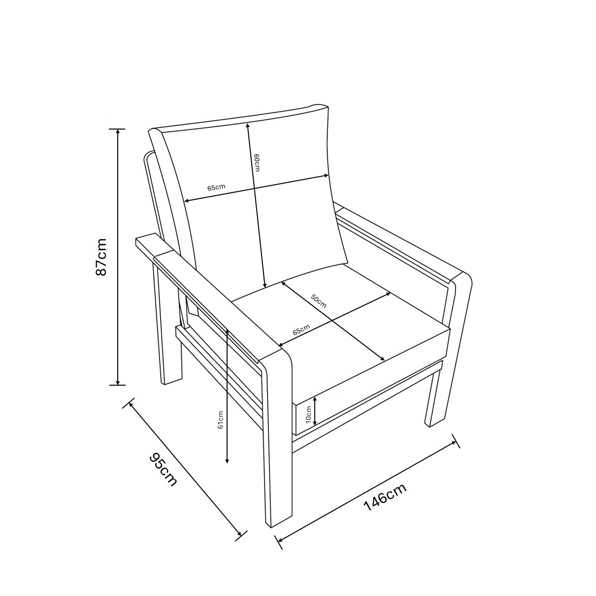 Sonas Companion Set dimensions