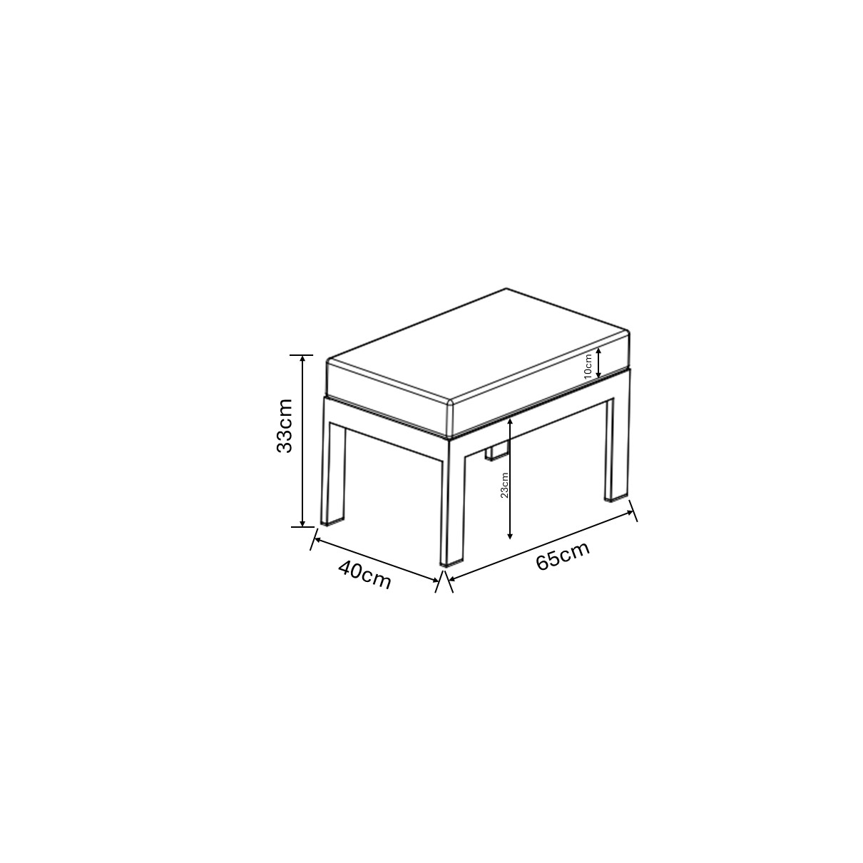 Sonas Rectangular Corner Platform Set dimensions