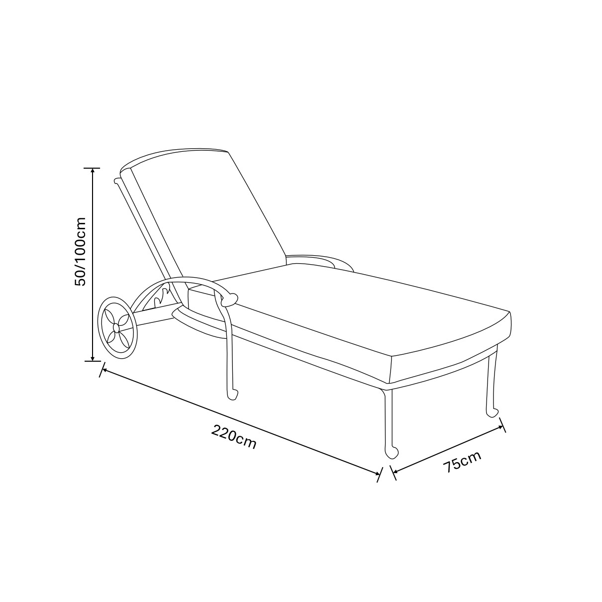 Capri Lounger dimensions