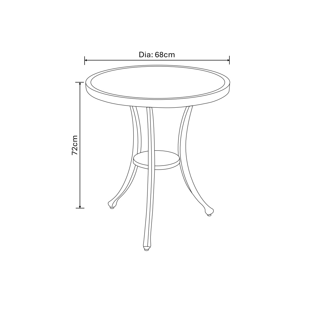 Berkeley Bistro Set dimensions
