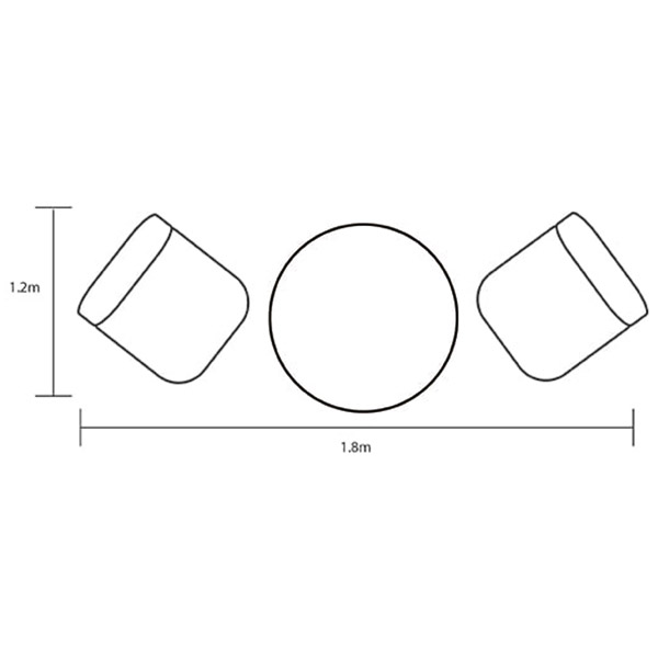 Amalfi Bistro Set footprint