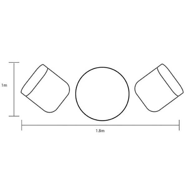 Berkeley Bistro Set footprint