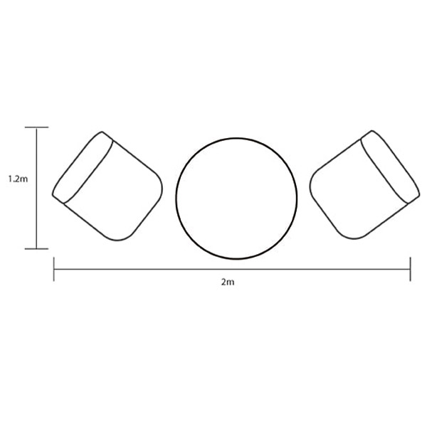 Capri Bistro Set footprint