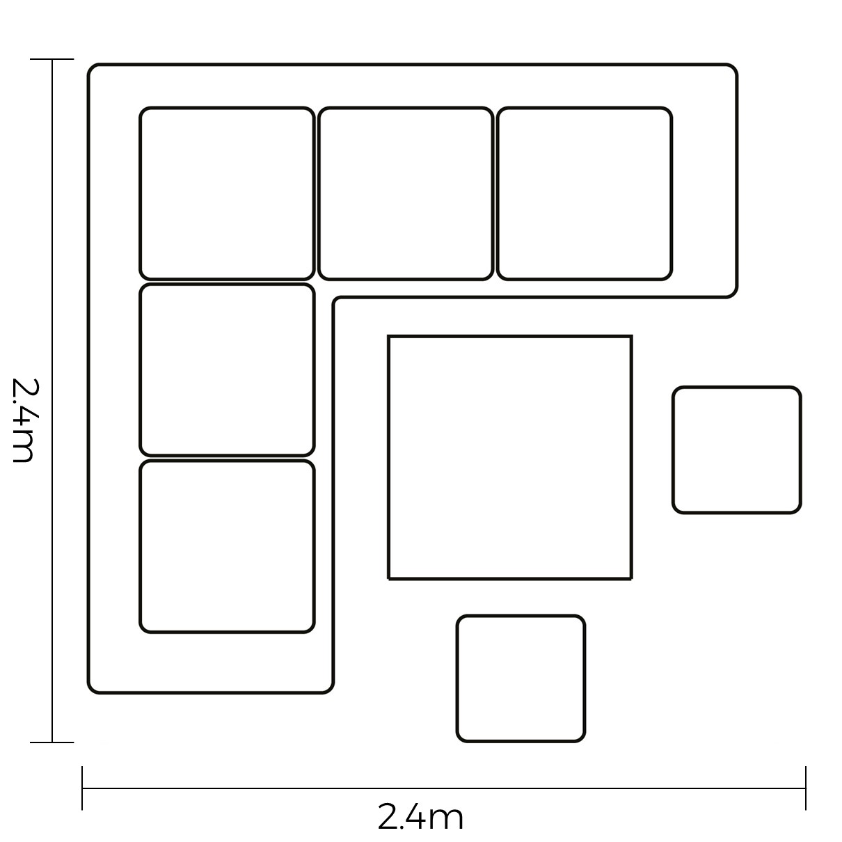 Eton Square Casual Dining Set footprint