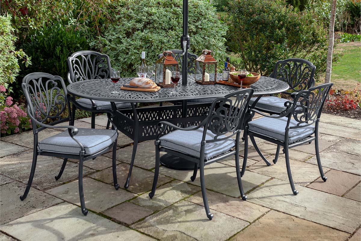 Amalfi 6 Seat Oval Dining Set