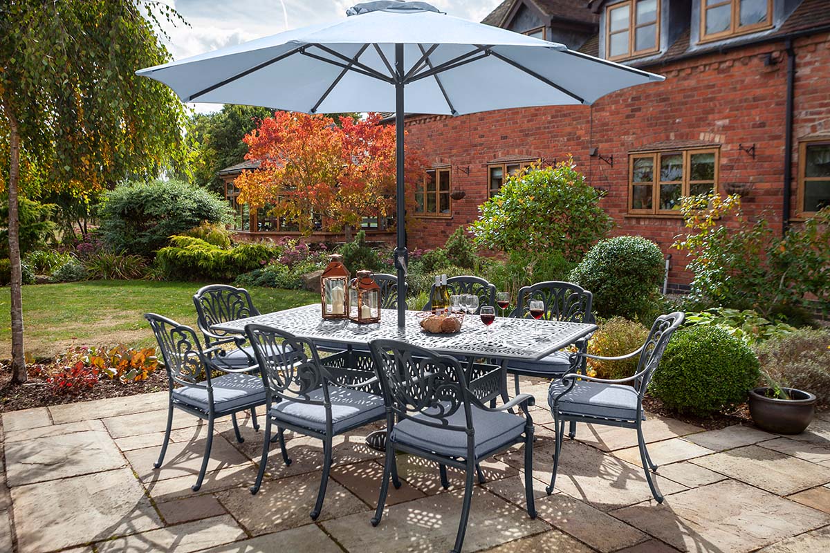 Amalfi 8 Seat Rectangular Dining Set