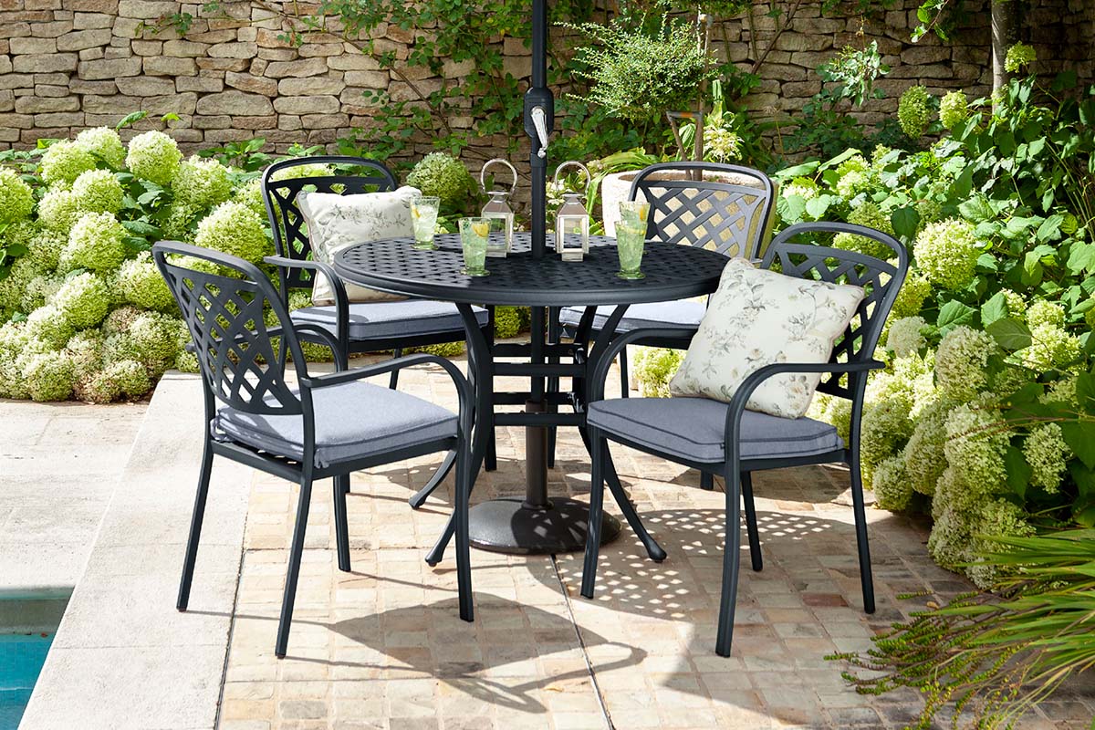 Berkeley 4 Seat Round Dining Set