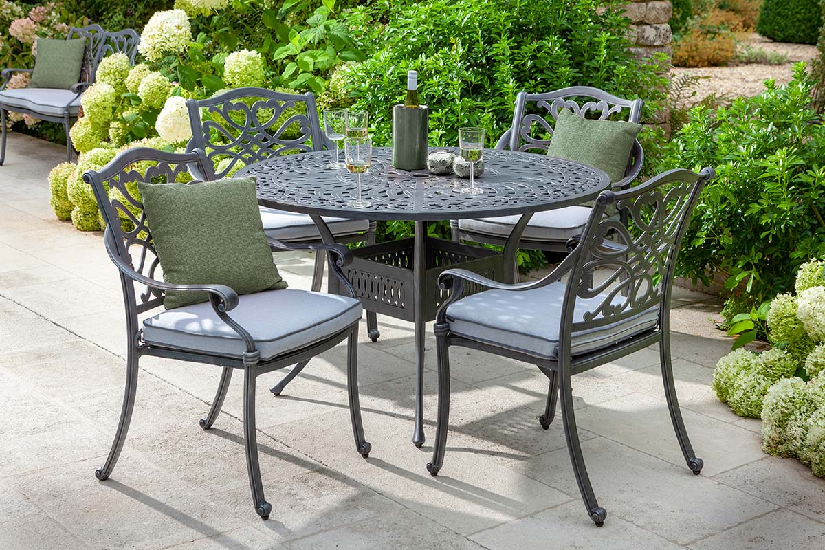 Capri 4 Seat Round Dining Set