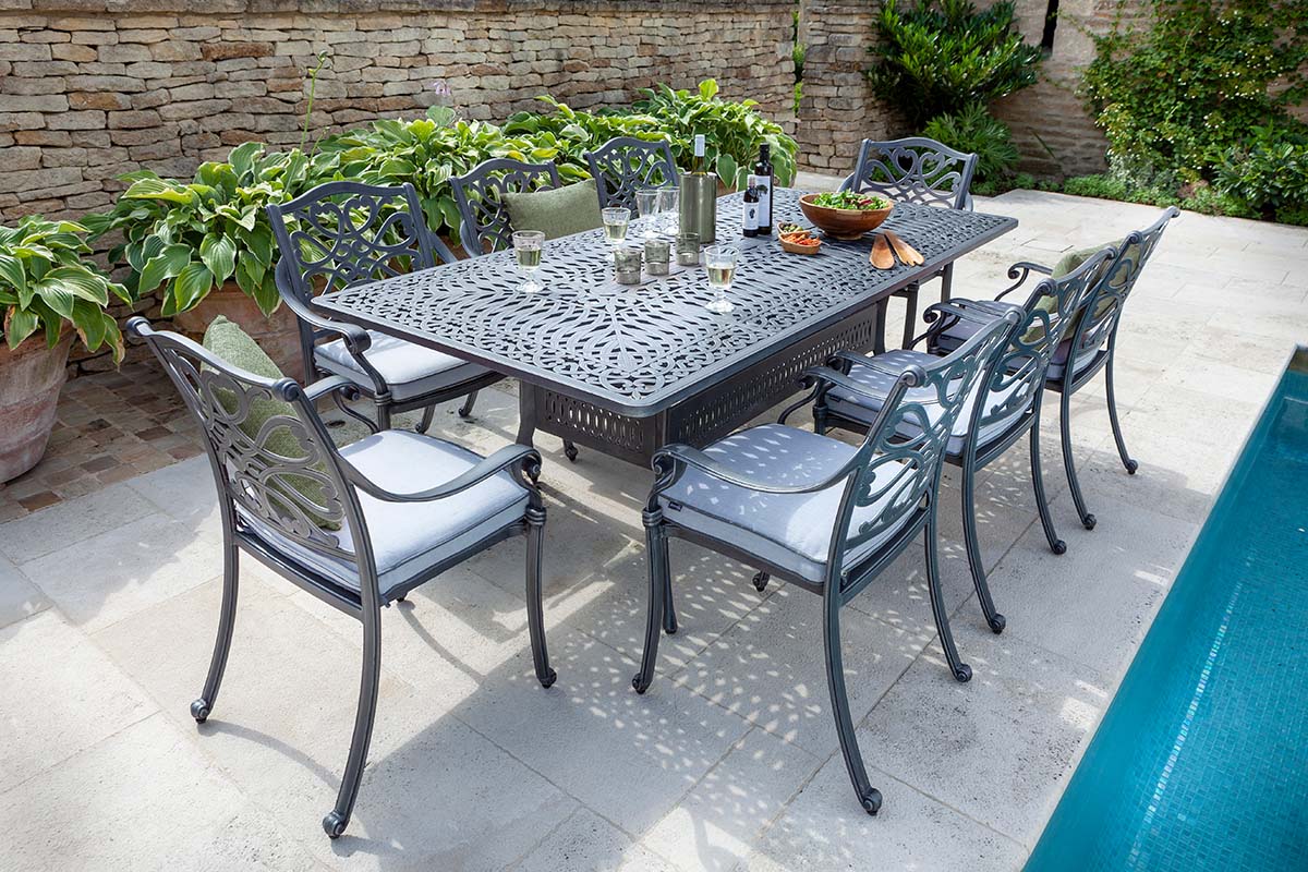 Capri 8 Seat Rectangular Dining Set
