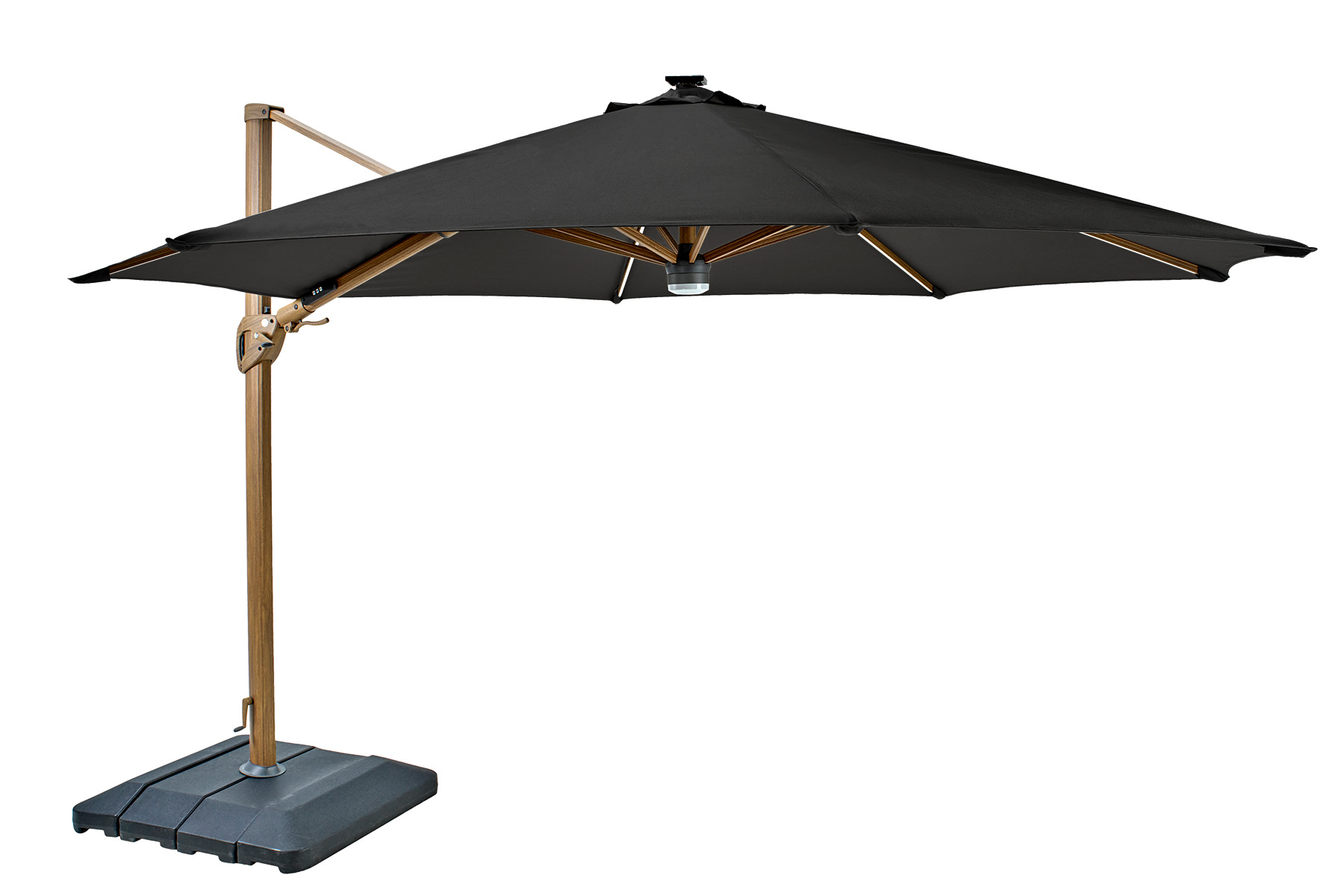 Seychelles 3.5m Round Cantilever with Bluetooth Speaker