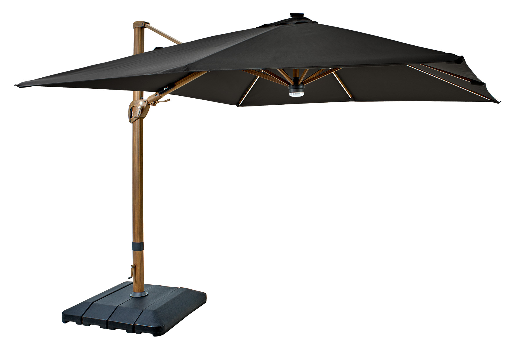 Seychelles 3m Square Cantilever Parasol with Bluetooth Speaker